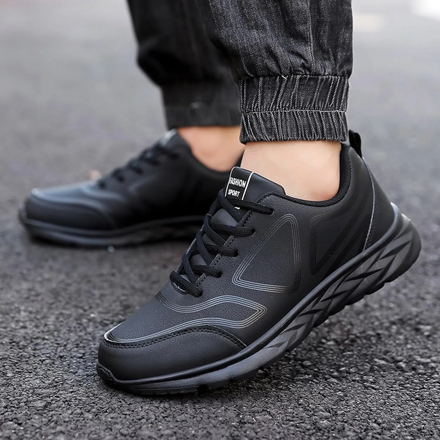 Men Casual Shoes Fashionable New Pattern Simple Solid Color Autumn and Winter Lace Up Flat Bottom Men Shoes Casual Dress
