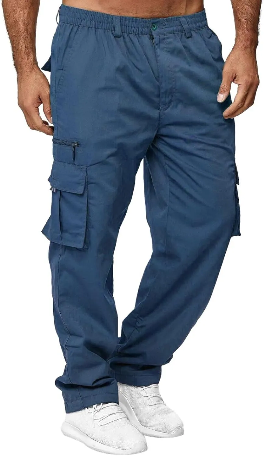 Men Joggers Chino Cargo Pants Hiking Outdoor Recreation Pants Twill Fitness Track Jogging Pants Casual Cotton Pants Sweatpant