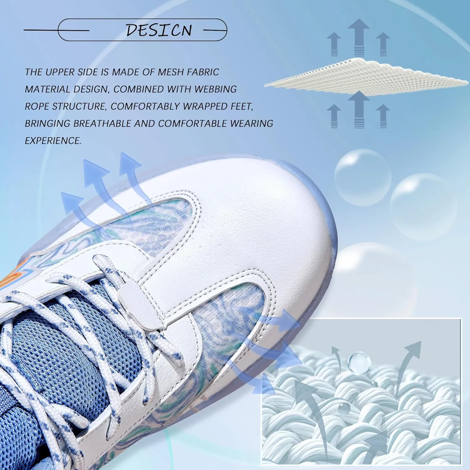 Men's Basketball Shoes Fashionable Breathable Anti Slip Sports Shoes Outdoor Running Fitness Training Shoes