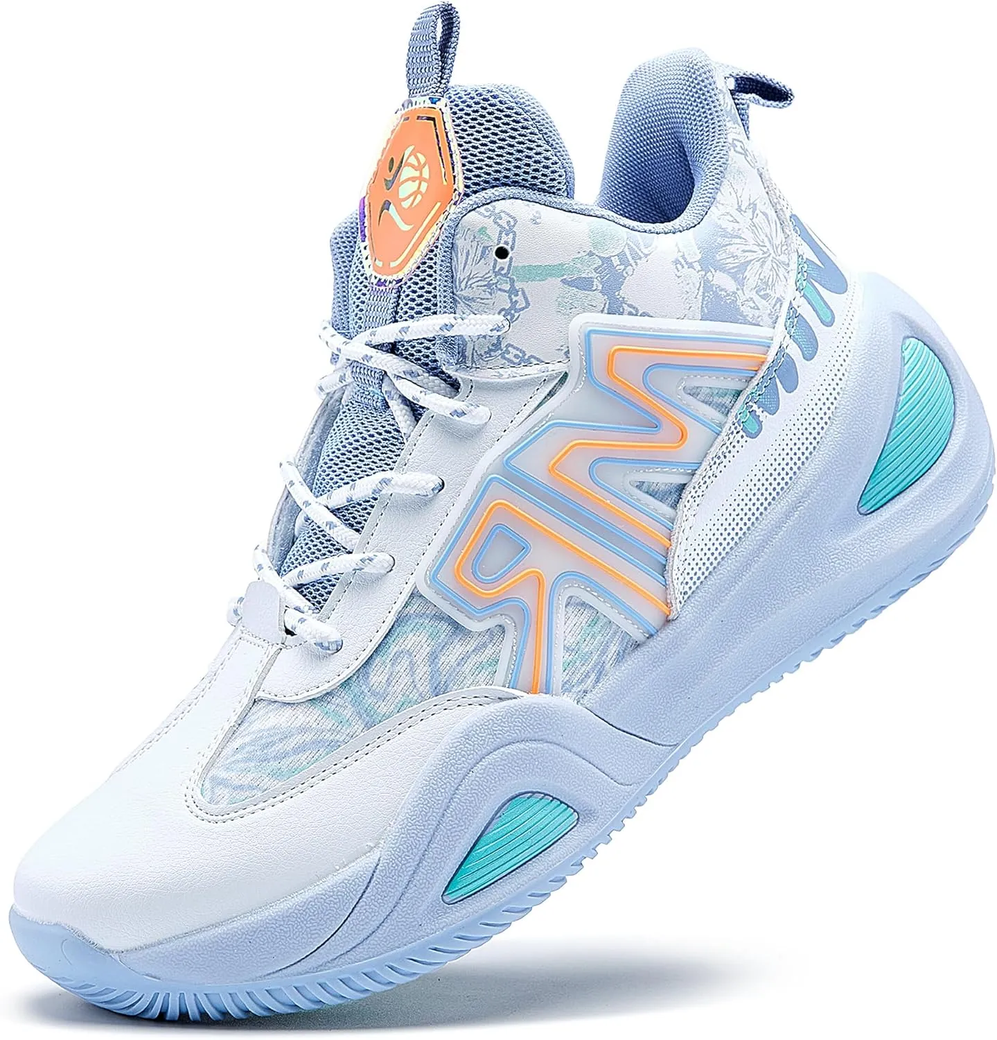 Men's Basketball Shoes Fashionable Breathable Anti Slip Sports Shoes Outdoor Running Fitness Training Shoes