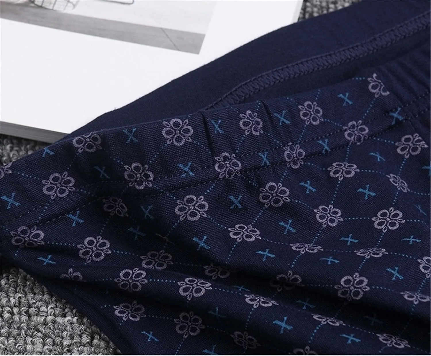 Men's Boxer Briefs Loose Fit Breathable Comfort Soft Underwear Plus Size Seamless Underwear Dot Print