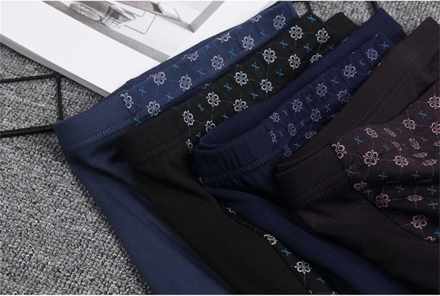 Men's Boxer Briefs Loose Fit Breathable Comfort Soft Underwear Plus Size Seamless Underwear Dot Print