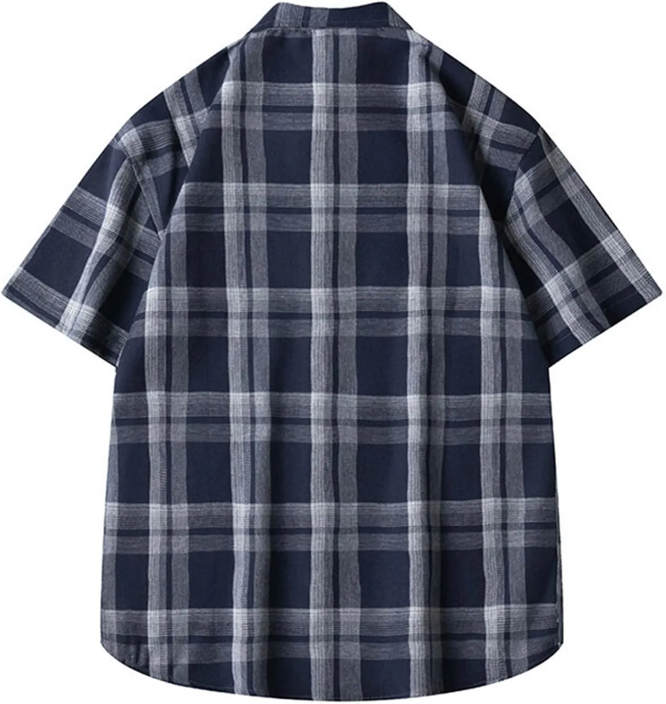 Mens Button Down Shirts Summer Short Sleeve Hawaiian Tops with Pockets Beach Lapel Collar Button Up Vacation Travel Tops