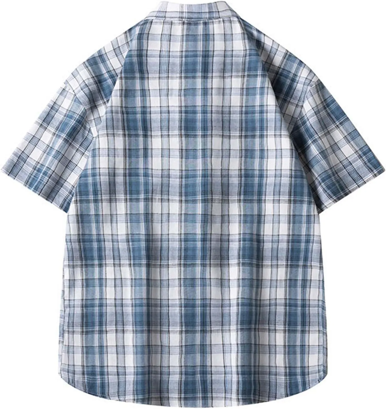 Mens Button Down Shirts Summer Short Sleeve Hawaiian Tops with Pockets Beach Lapel Collar Button Up Vacation Travel Tops