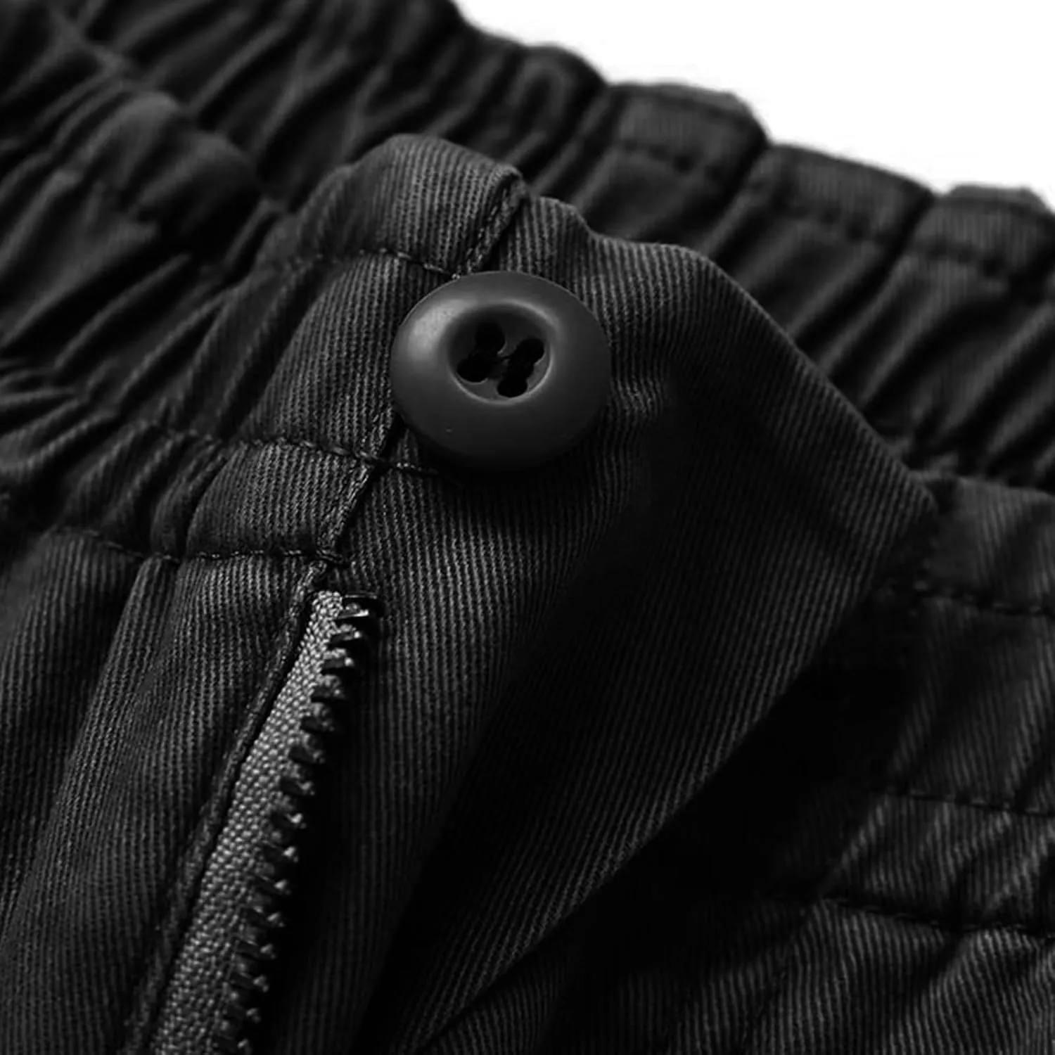 Men's Cargo Jogger Pants Slim Fit Tactical Pants with Zipper Pockets Casual Trousers Stretch Sweatpant Men's Cargo Work Pant