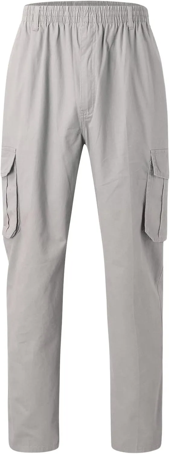 Mens Cargo Pants Casual Hiking Pants Joggers Athletic Pants Cotton Loose Straight Sweatpants for Men Cargo Hiking Trousers