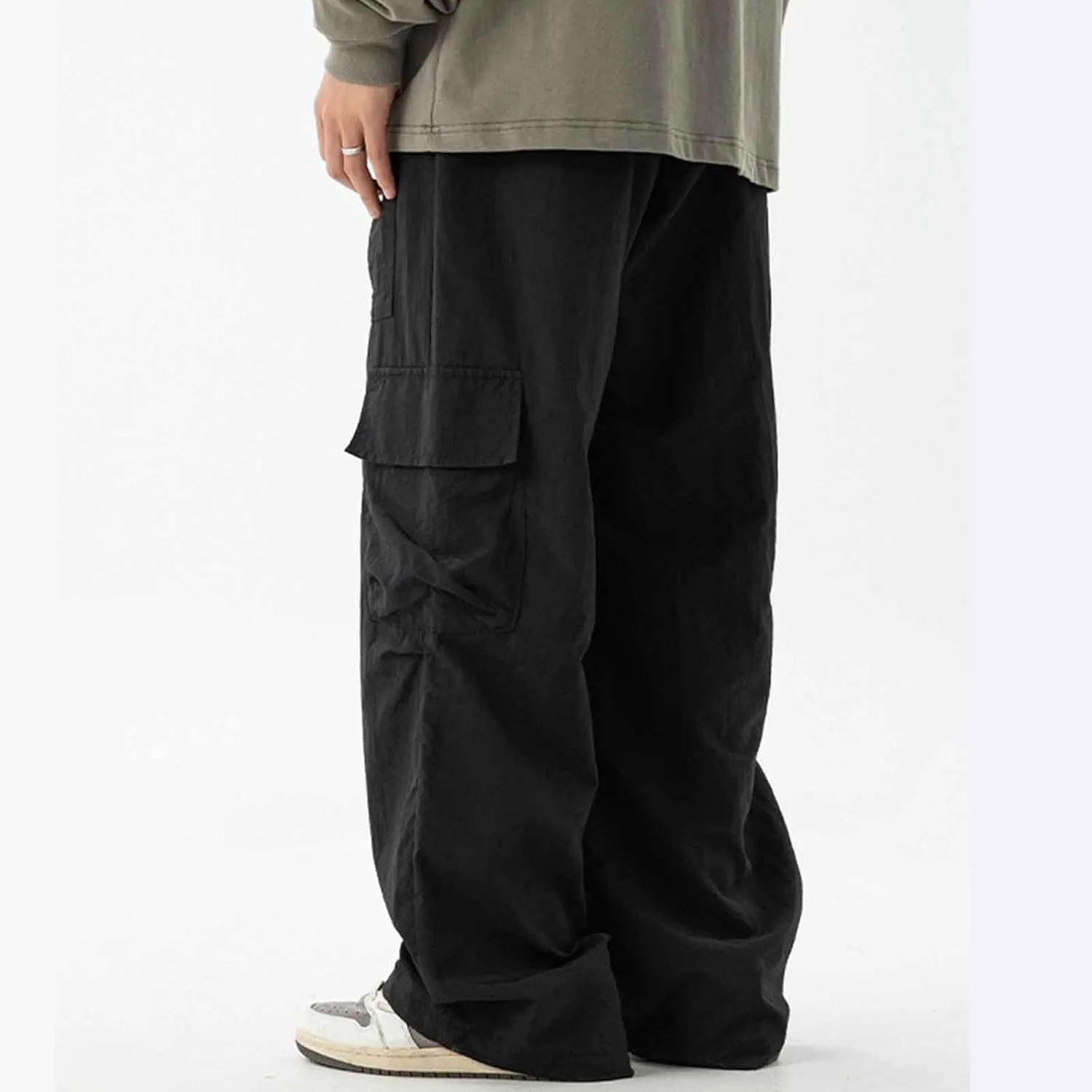 Mens Cargo Pants Casual Joggers Athletic Pants Cotton Loose Straight Sweatpants Relaxed Fit Work Shorts Loose Sweatpants