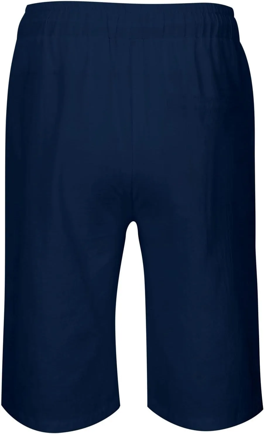 Men's Cotton Linen Shorts Breathable Elastic Waist Drawstring Lounge Shorts Lightweight Summer Beach Comfy Soft Short