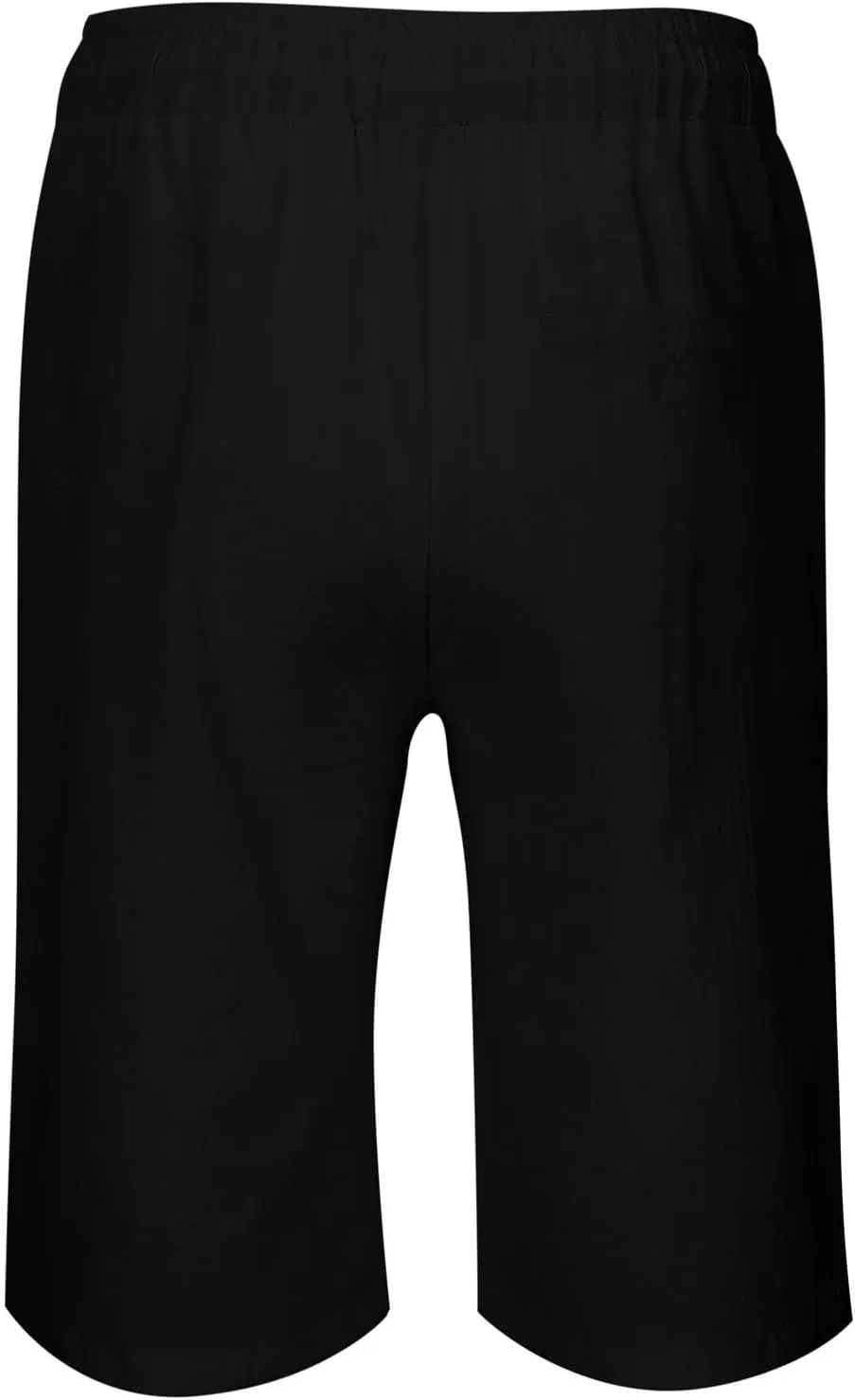 Men's Cotton Linen Shorts Breathable Elastic Waist Drawstring Lounge Shorts Lightweight Summer Beach Comfy Soft Short