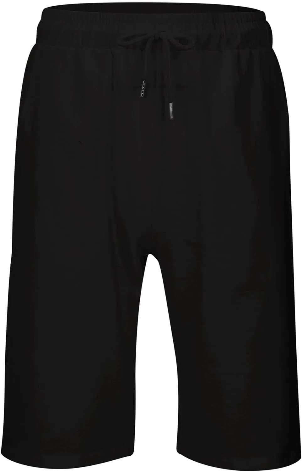 Men's Cotton Linen Shorts Breathable Elastic Waist Drawstring Lounge Shorts Lightweight Summer Beach Comfy Soft Short