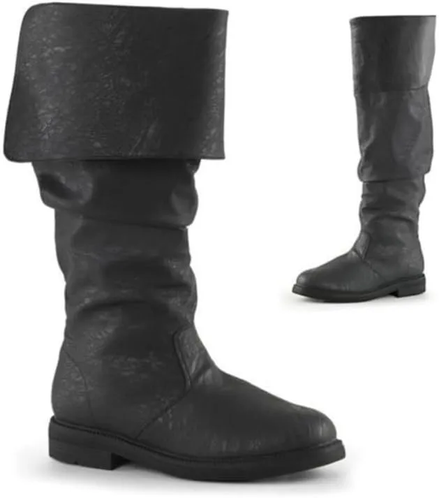 Men's Cowboy Boots - Men's Western Boots, Non-slip Square Toe Long Boots Ankle Boots, Durable and Stylish Retro Classic Mid-calf Boots, Suitable for Spring and Autumn Seasons