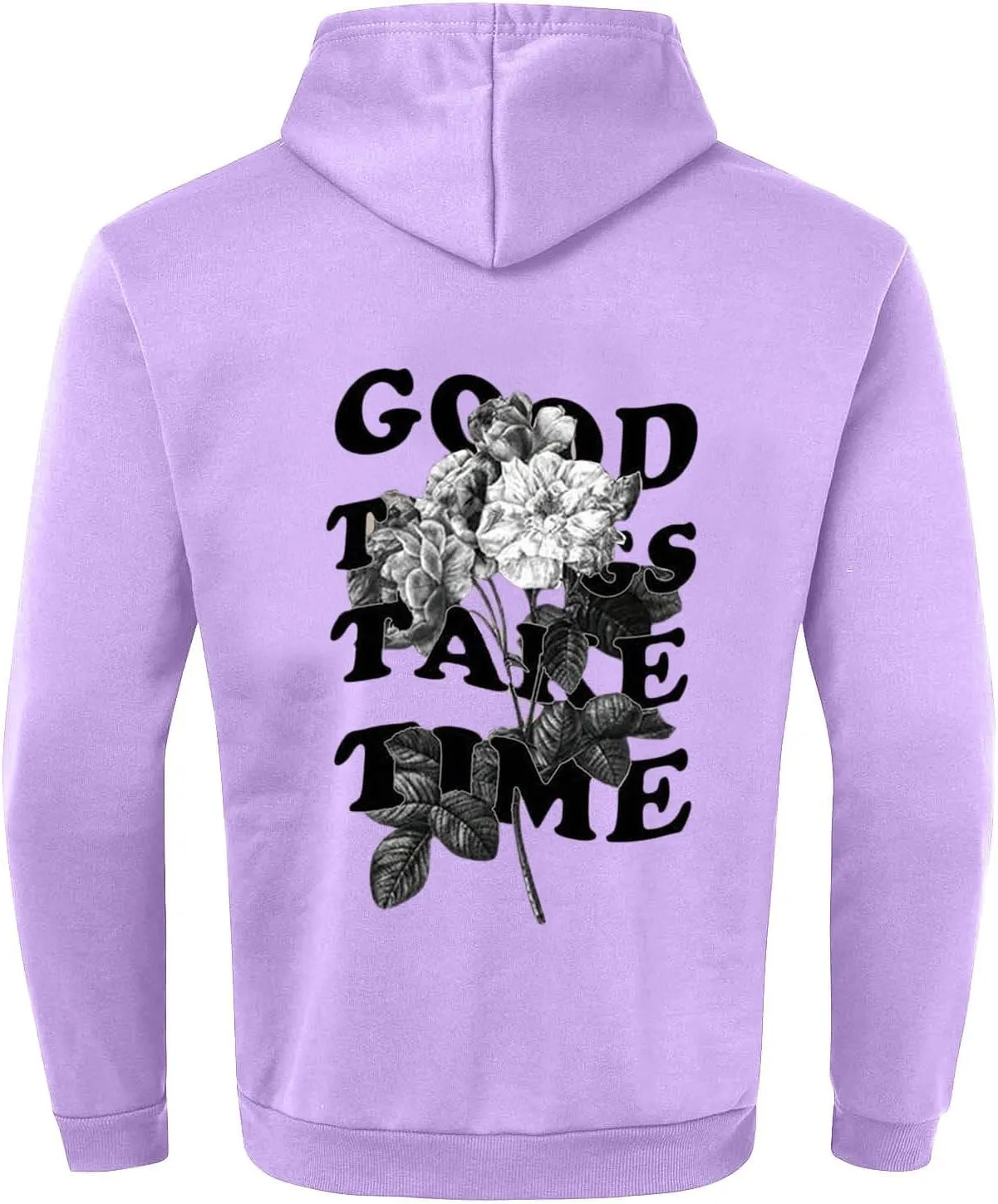 Men'S Fashion Hoodies & Sweatshirts Fall Good Things Take Time Letter Print Long Sleeve Hoodies Pullover Winter Shirts