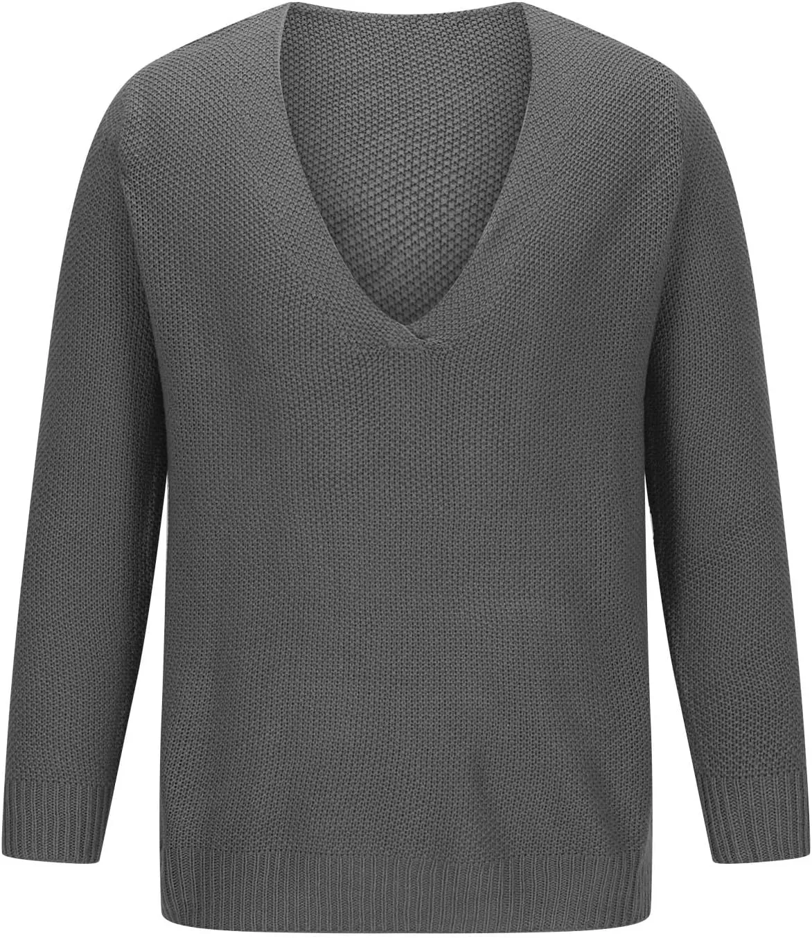 Men's Fashion V-Neck Warm Outdoor Long Sleeve Knitted Sweater Top Lightweight Pullover Knitted Fall Winter Sweaters
