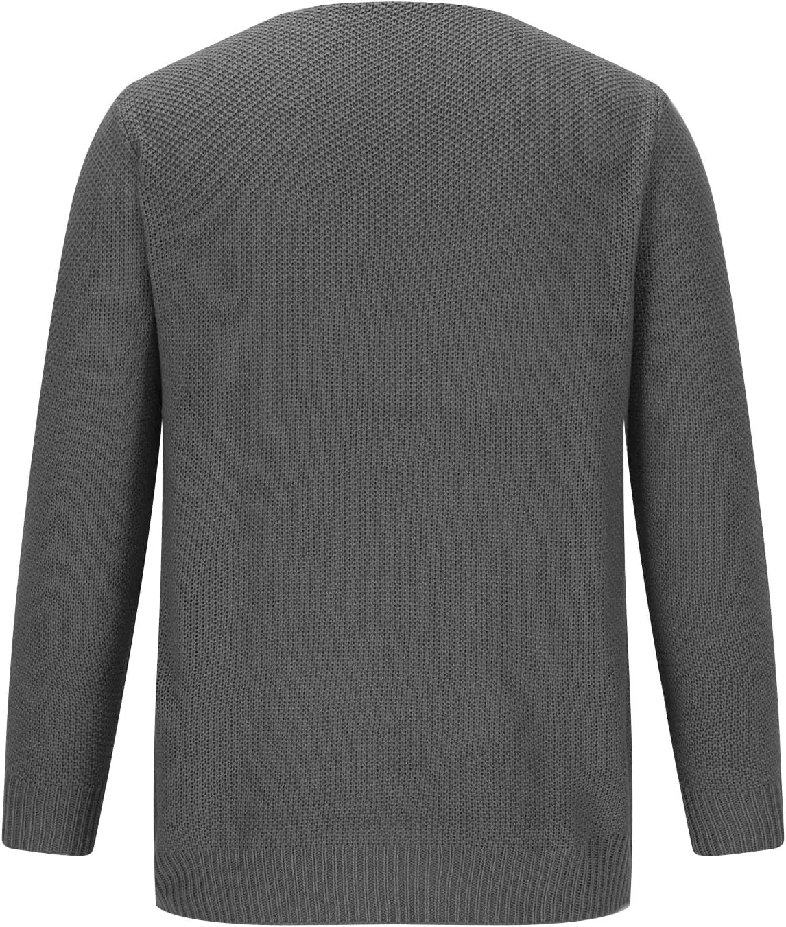 Men's Fashion V-Neck Warm Outdoor Long Sleeve Knitted Sweater Top Lightweight Pullover Knitted Fall Winter Sweaters