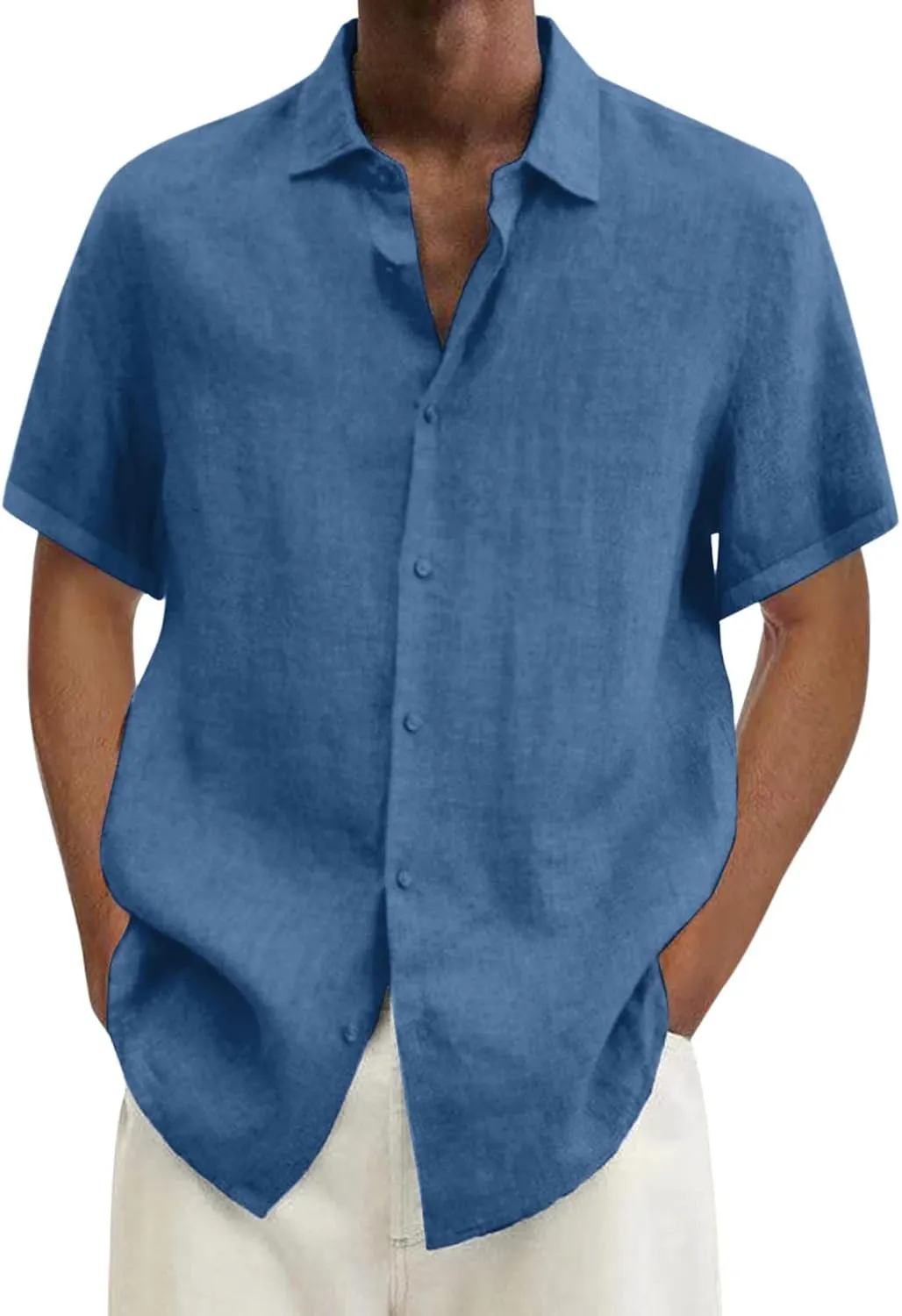 Men's Hawaiian Short Sleeve Shirts Summer Casual Button Down Shirts Lightweight Holiday Beach Loose Fit Hiipie Shirt
