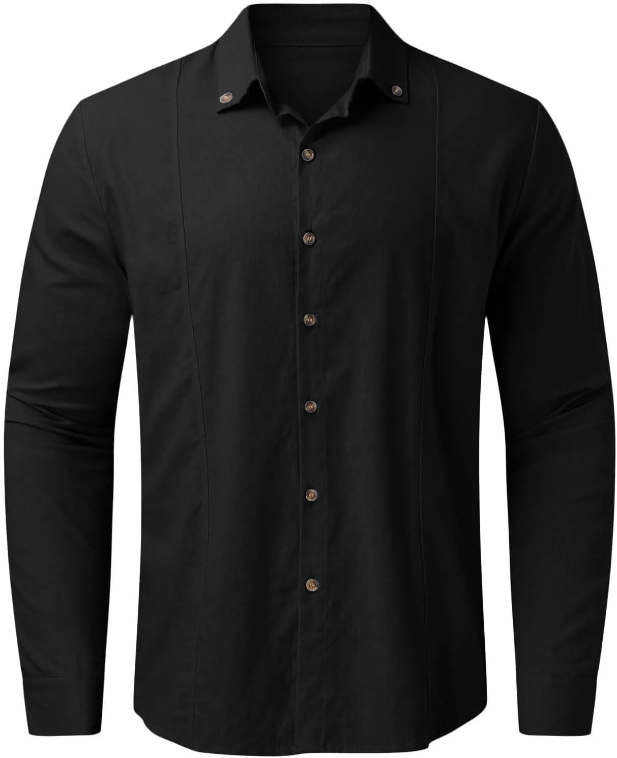 Men's Linen Shirts Short Sleeve Lapel V Neck Button Down Plus Size Tops Casual Vacation Beach Summer Hawallan Blouses