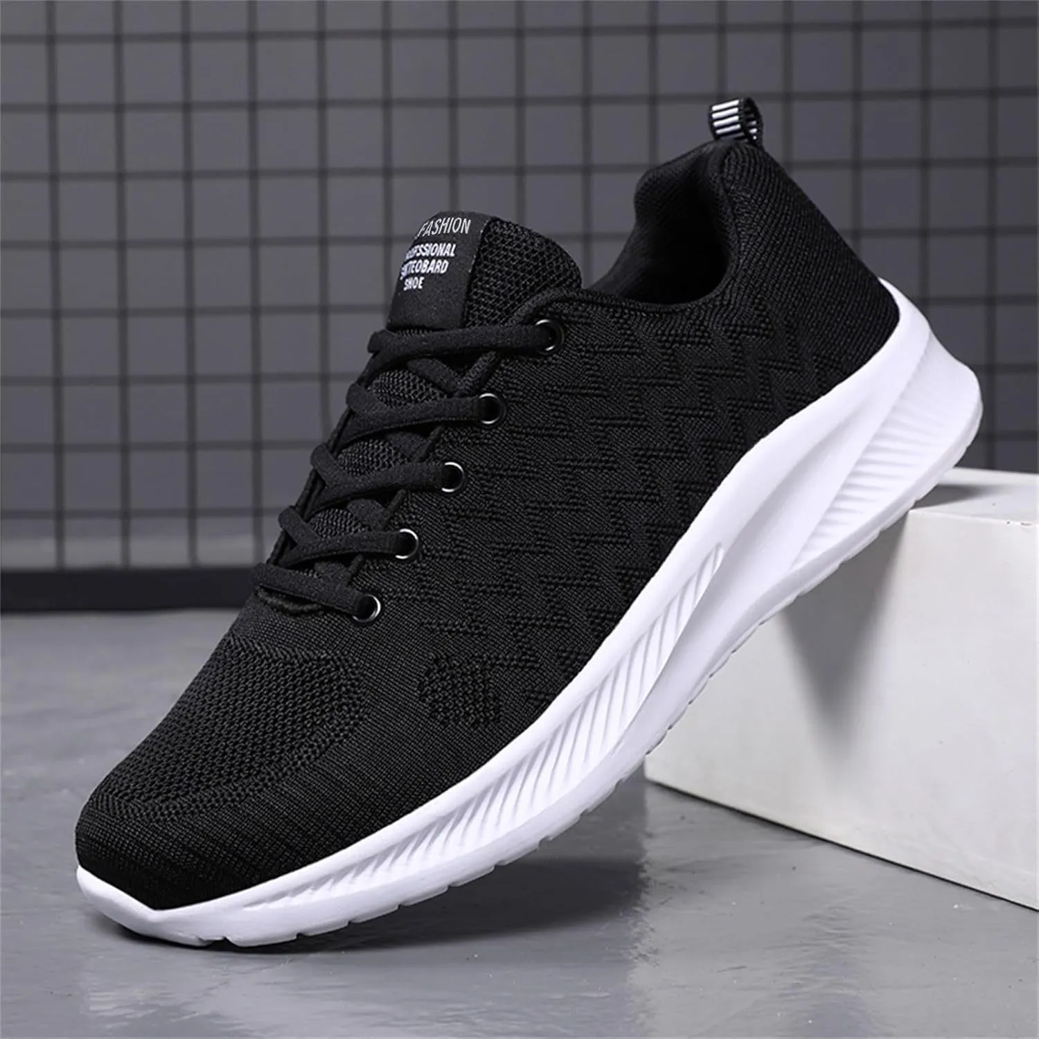 Mens Loafers & Slip-Ons Fashion Four Seasons Men Mesh Breathable Lace Up Flat Lightweight Comfortable Casual