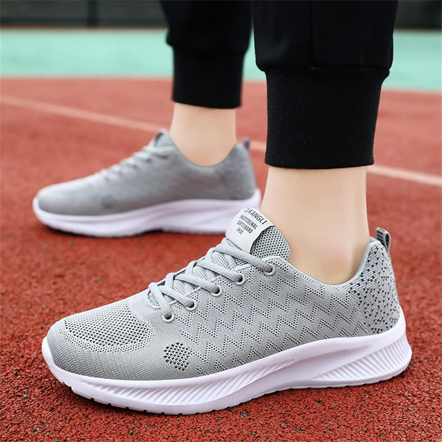 Mens Loafers & Slip-Ons Fashion Four Seasons Men Mesh Breathable Lace Up Flat Lightweight Comfortable Casual