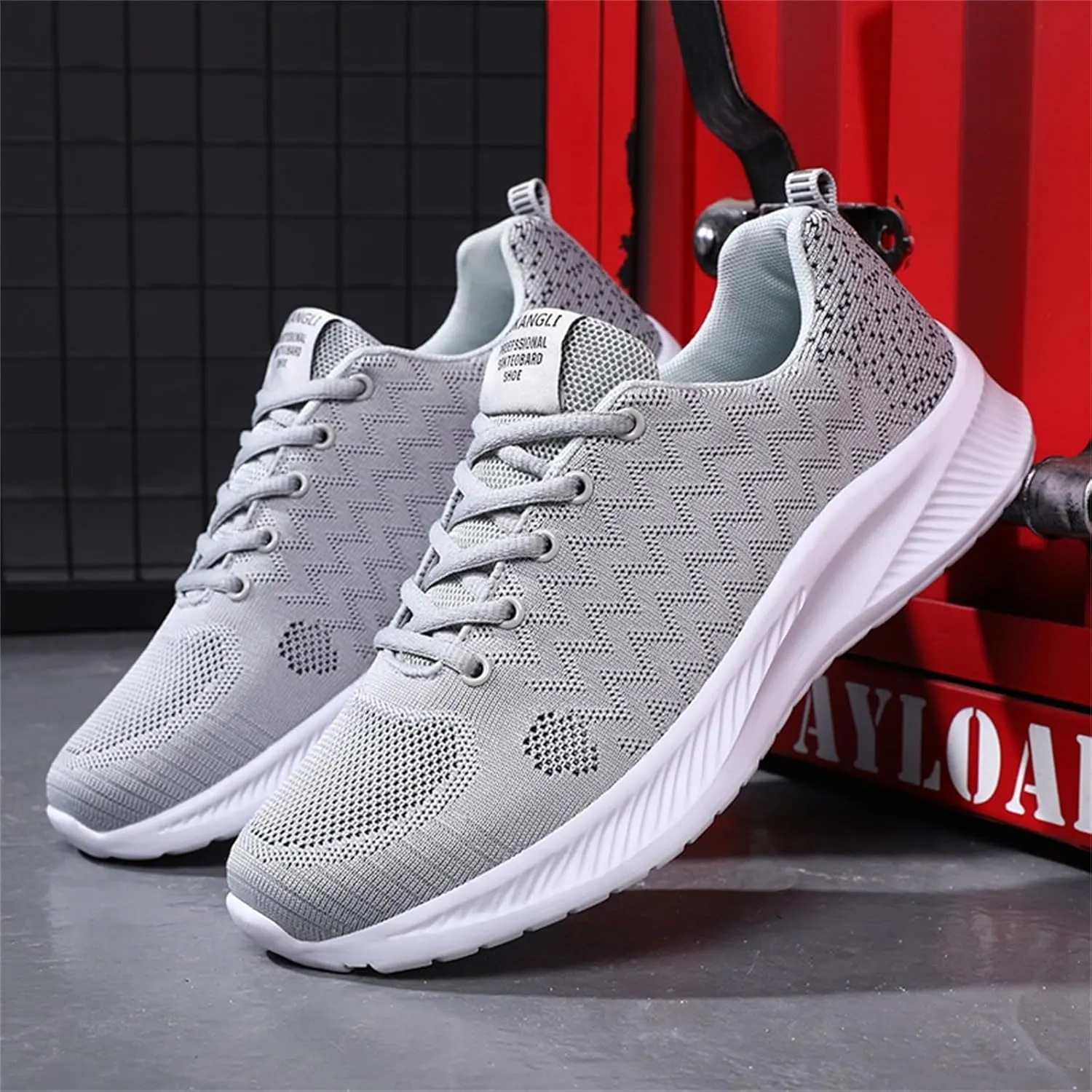 Mens Loafers & Slip-Ons Fashion Four Seasons Men Mesh Breathable Lace Up Flat Lightweight Comfortable Casual