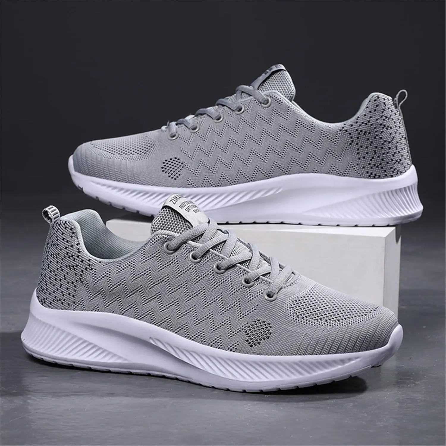 Mens Loafers & Slip-Ons Fashion Four Seasons Men Mesh Breathable Lace Up Flat Lightweight Comfortable Casual