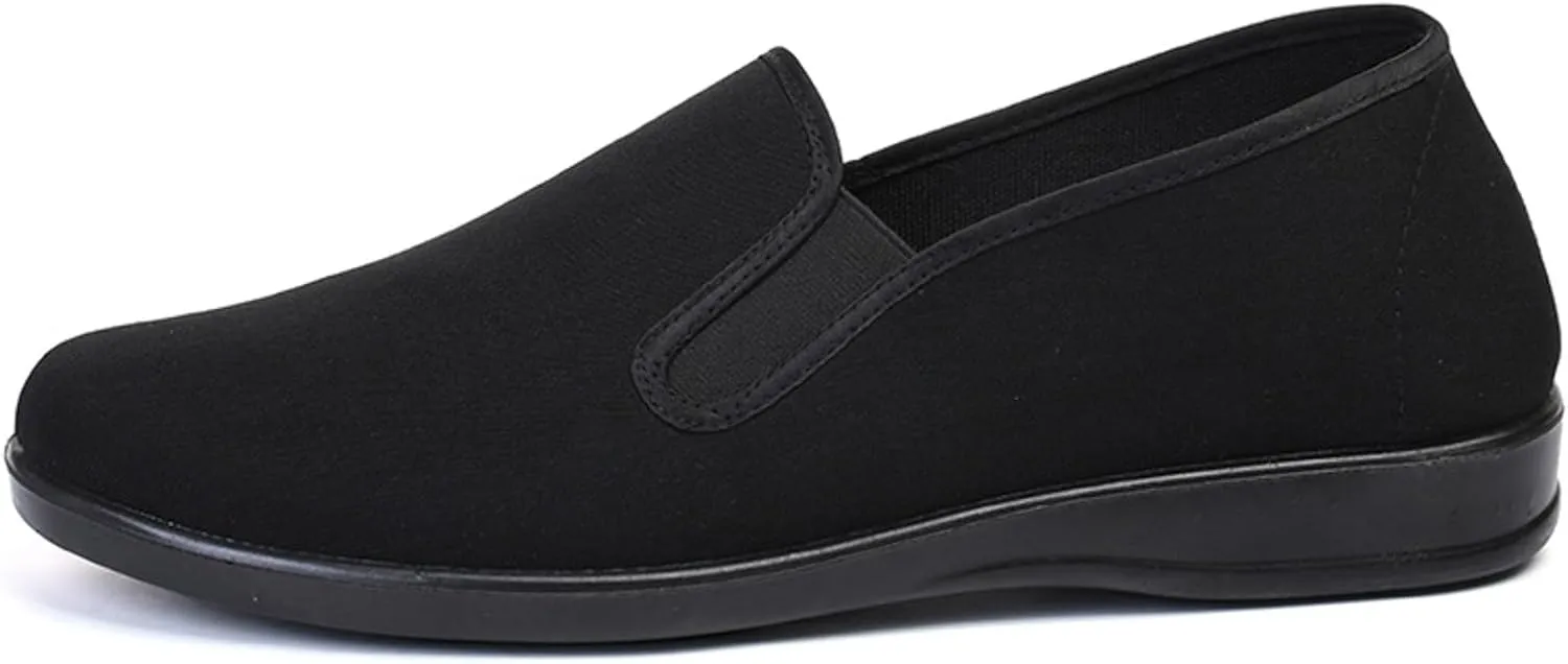 Mens Loafers & Slip-Ons Men Fashion Round Toe Soft Bottom Lightweight Work Shoes Breathable Comfortable Flat