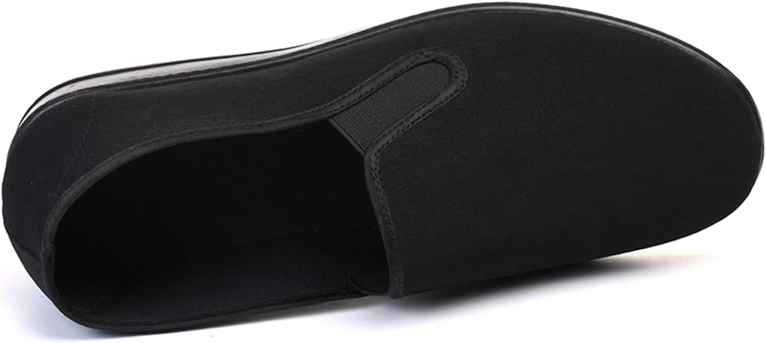 Mens Loafers & Slip-Ons Men Fashion Round Toe Soft Bottom Lightweight Work Shoes Breathable Comfortable Flat