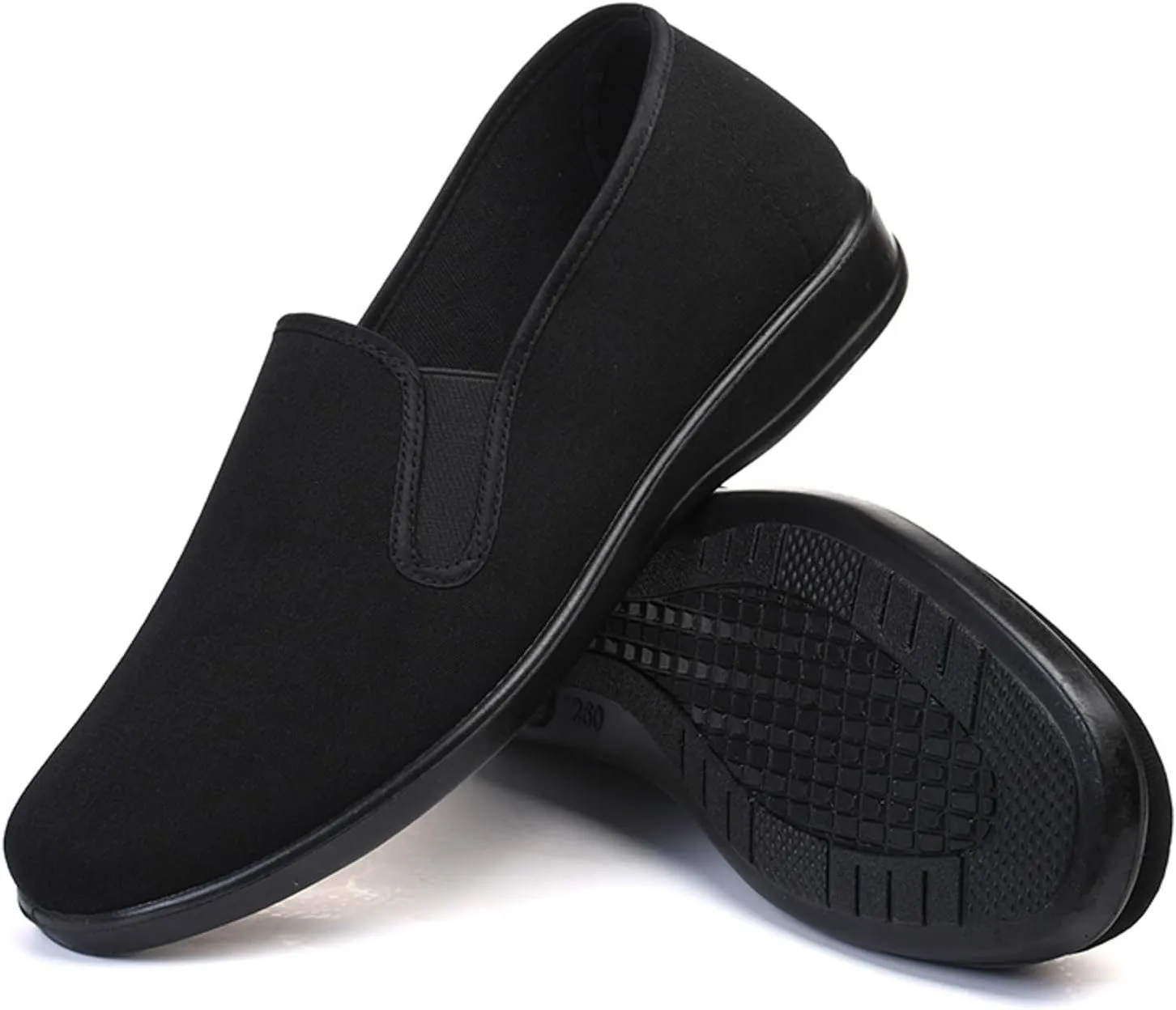 Mens Loafers & Slip-Ons Men Fashion Round Toe Soft Bottom Lightweight Work Shoes Breathable Comfortable Flat