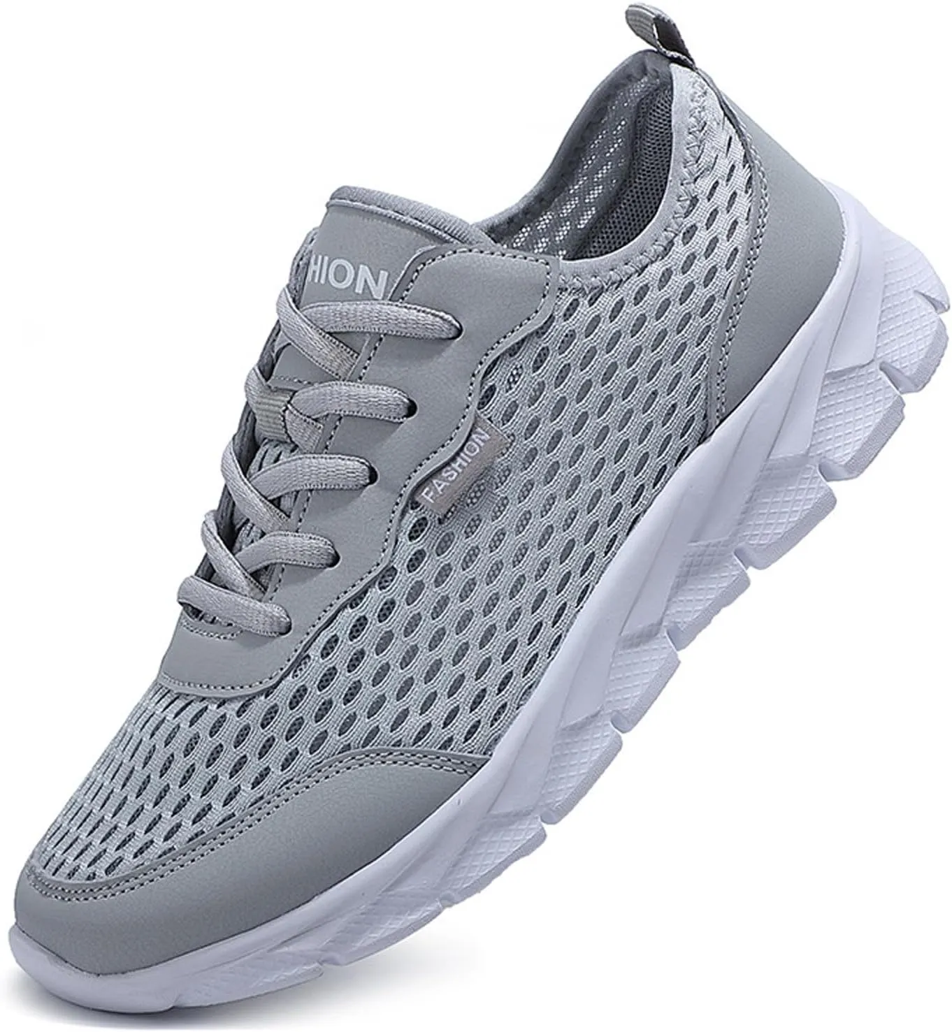 Mens Loafers & Slip-Ons Men Lightweight Breathable Mesh Shoes Running Shoes Mesh Shoes Lace Up Large Size Casual
