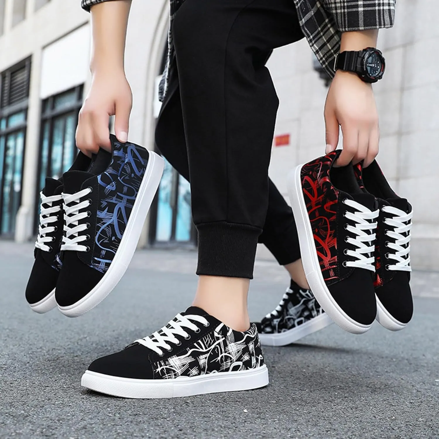 Mens Loafers & Slip-Ons Men Shoe Flat Low Top Casual Cloth Shoes Fashionable Outdoor Canvas Casual Shoes
