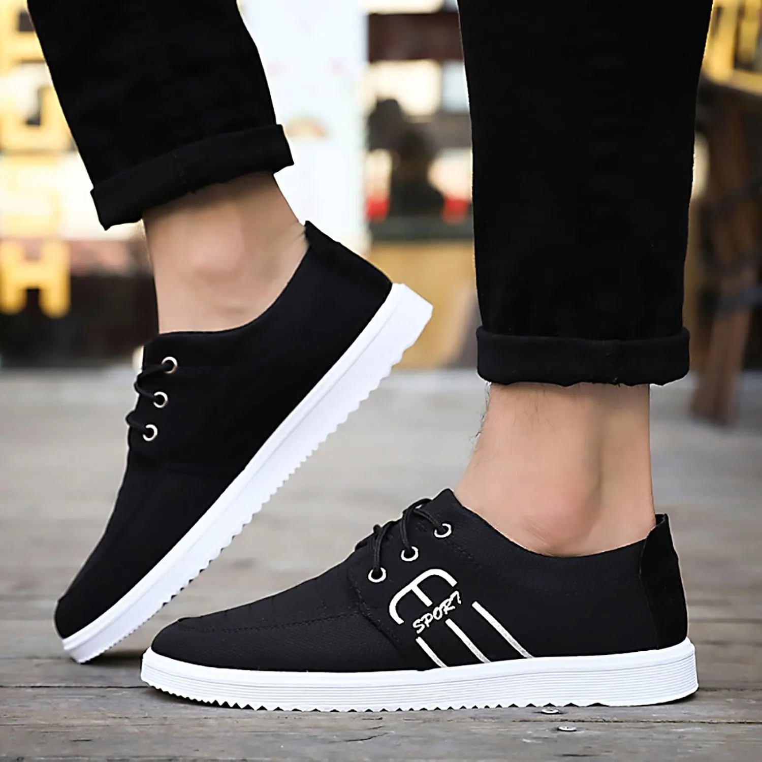 Mens Loafers & Slip-Ons Men Shoes Comfortable Soft Sole Casual Shoes Fashionable Canvas Breathable Casual Shoes