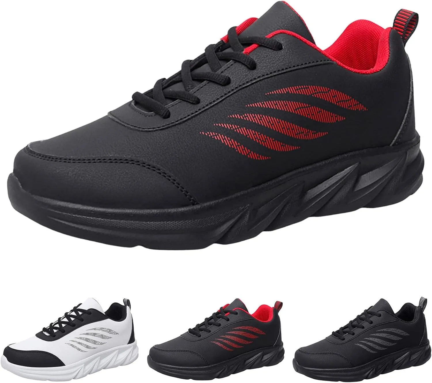 Mens Loafers & Slip-Ons Men Sports Shoes Fashionable New Pattern Simple Color Matching Round Toe Lace Up Flat
