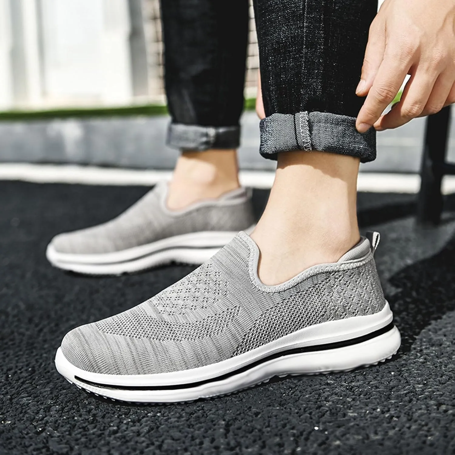 Mens Loafers & Slip-Ons Mens Large Size Loafers Outdoor Casual Running Shoes One Stirrup Loafers Sneakers