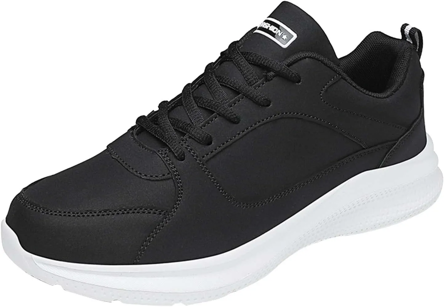 Mens Loafers & Slip-Ons Mens Shoes Casual Fashion Large Size Leather Solid Color Lace Up Casual Shoes Running