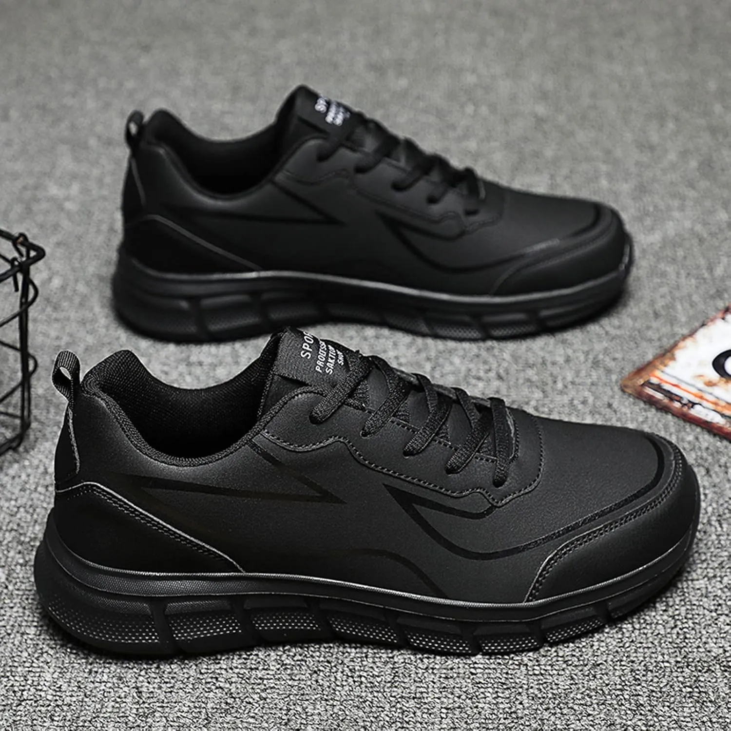 Mens Loafers & Slip-Ons Outdoor Men Mountaineering Casual Sport Shoes Lace Up Solid Color Running Breathable Soft
