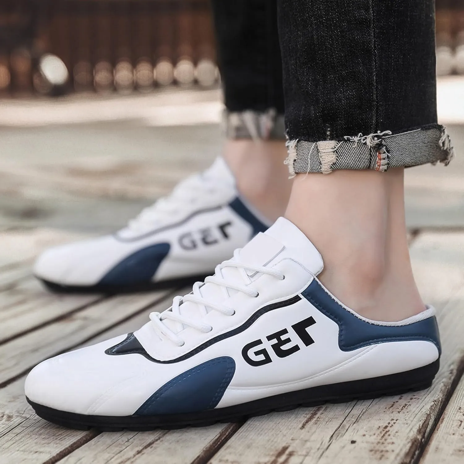 Mens Loafers & Slip-Ons Spring New Men's Shoes Lazy Slip Ons and Half Slippers Foreign Trade Men's Casual Shoes