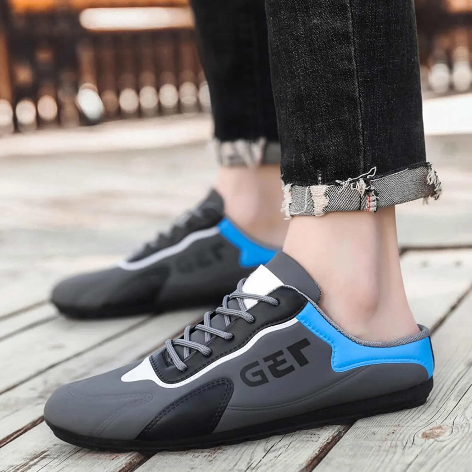 Mens Loafers & Slip-Ons Spring New Men's Shoes Lazy Slip Ons and Half Slippers Foreign Trade Men's Casual Shoes