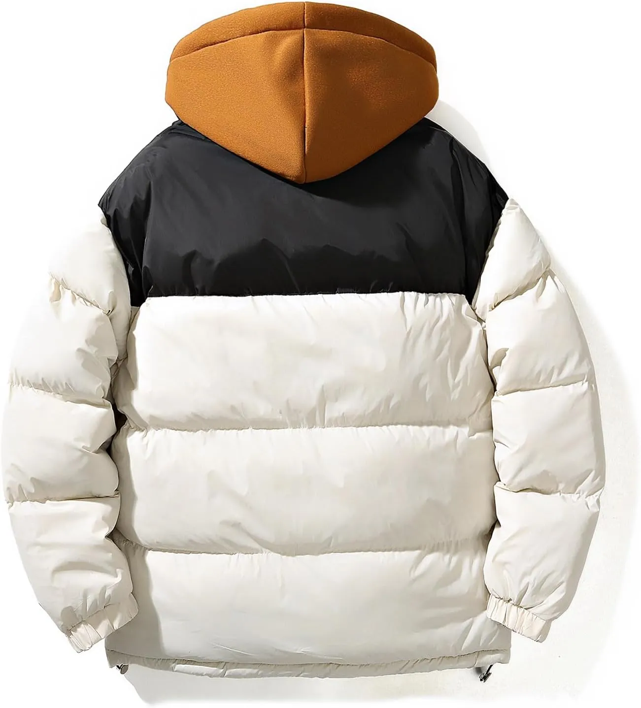 Mens Puffer Jacket with Hood Lightweight Down Coat Zip up Quilted Jacket Padded Insulated Coat Warm Winter Jackets