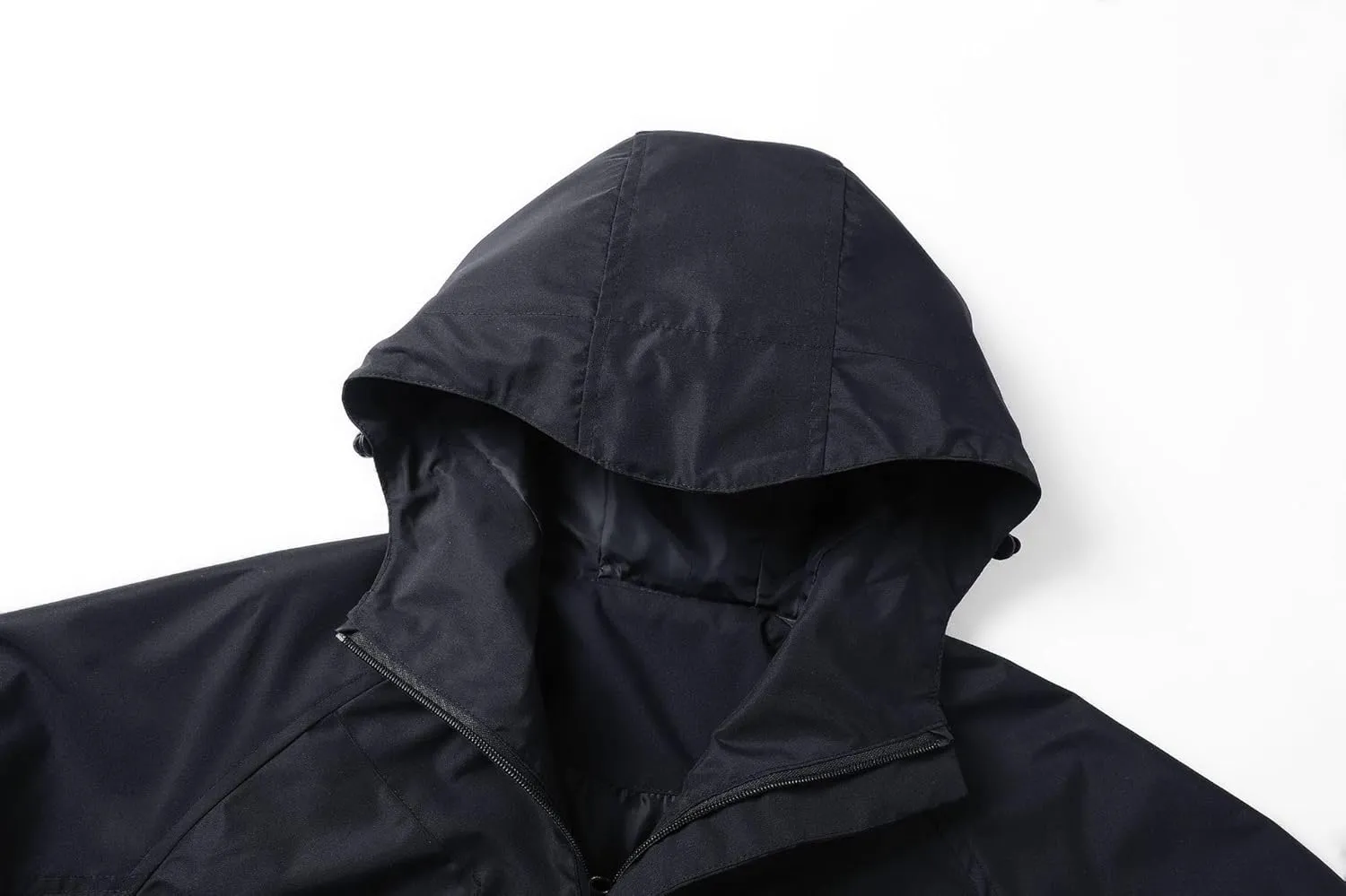 Men's Rain Jackets Waterproof Shell Coats Hooded Lightweight Rain Coat for Outdoor Hiking 4 Pockets Windbreaker
