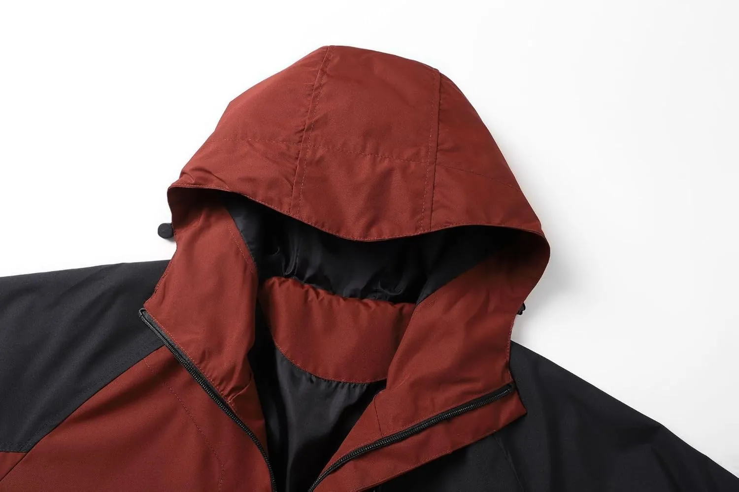 Men's Rain Jackets Waterproof Shell Coats Hooded Lightweight Rain Coat for Outdoor Hiking 4 Pockets Windbreaker