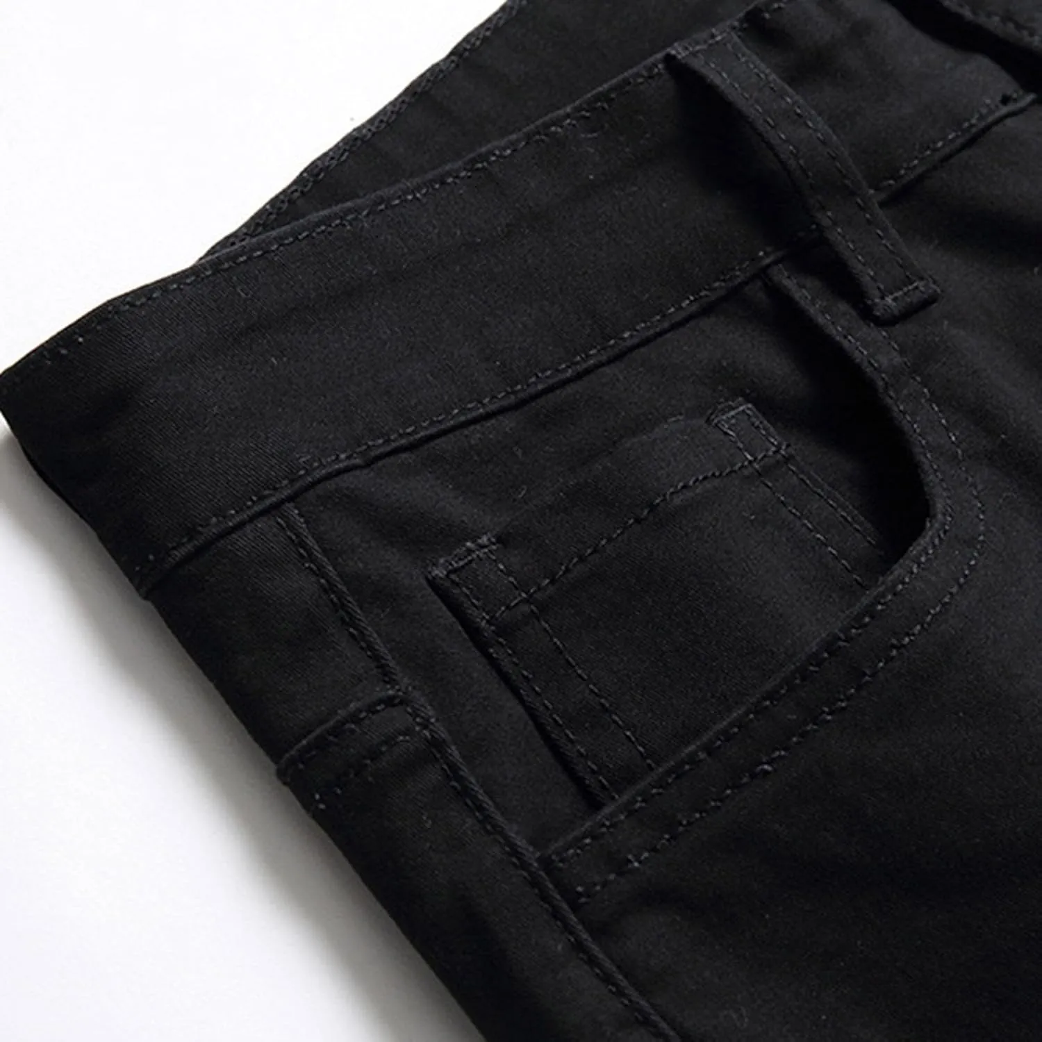 Men's Regular Fit Denim Cotton Hip Hop Loose Work Long Trousers Jeans Pants Regular Fit Flex Jean Regular Fit Jeans