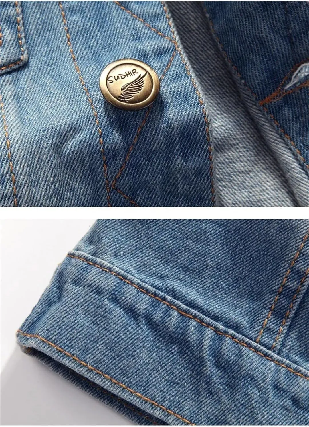 Men's Ripped Jean Jacket Hip Hop Biker Waistcoat Coats Cowboy Sleeveless Jacket Motorcycle Tanks Tops