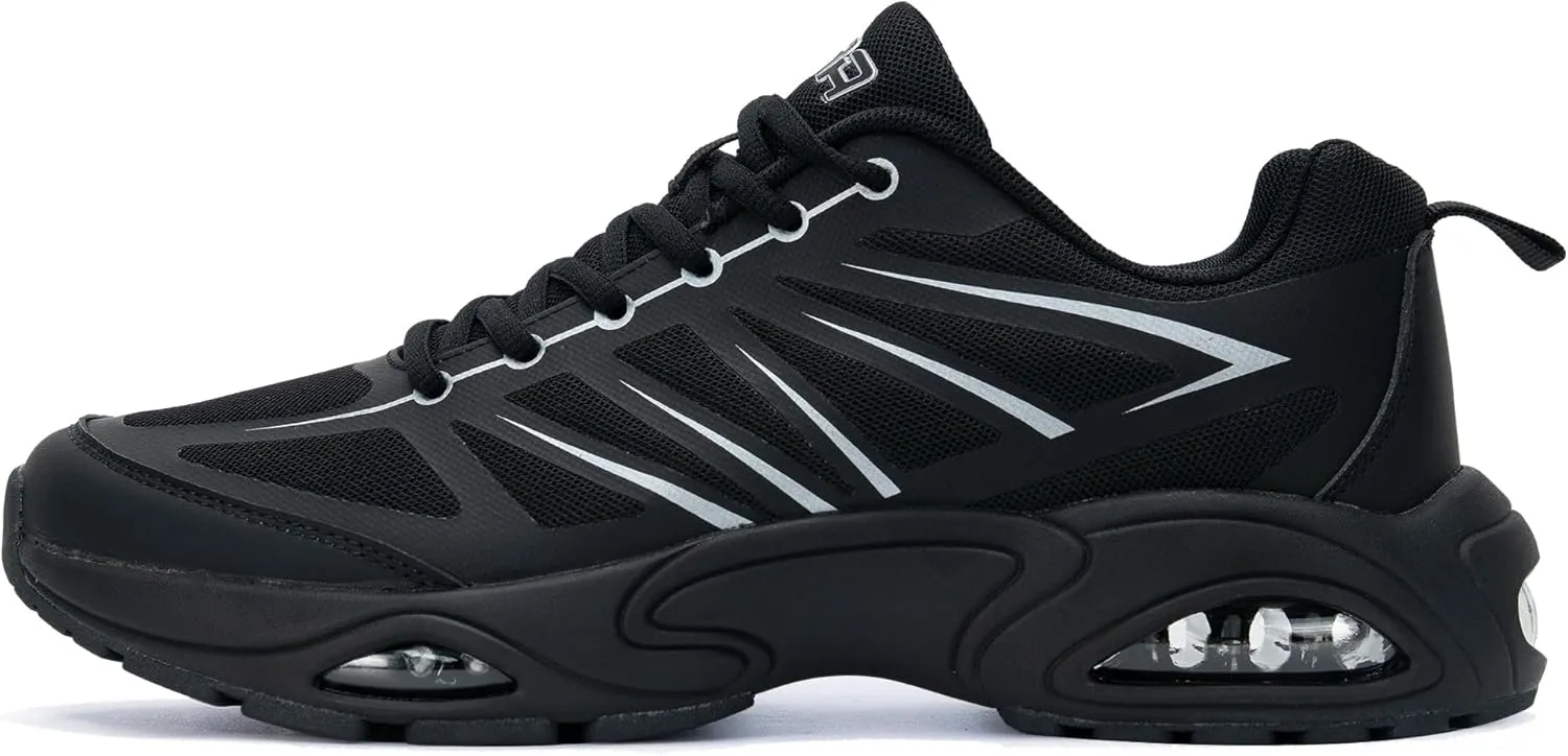 Mens Running Shoes Athletic Tennis Shoes Breathable Fashion Sneakers for Walking Gym Workout Jogging Blackwhite Size 11.5
