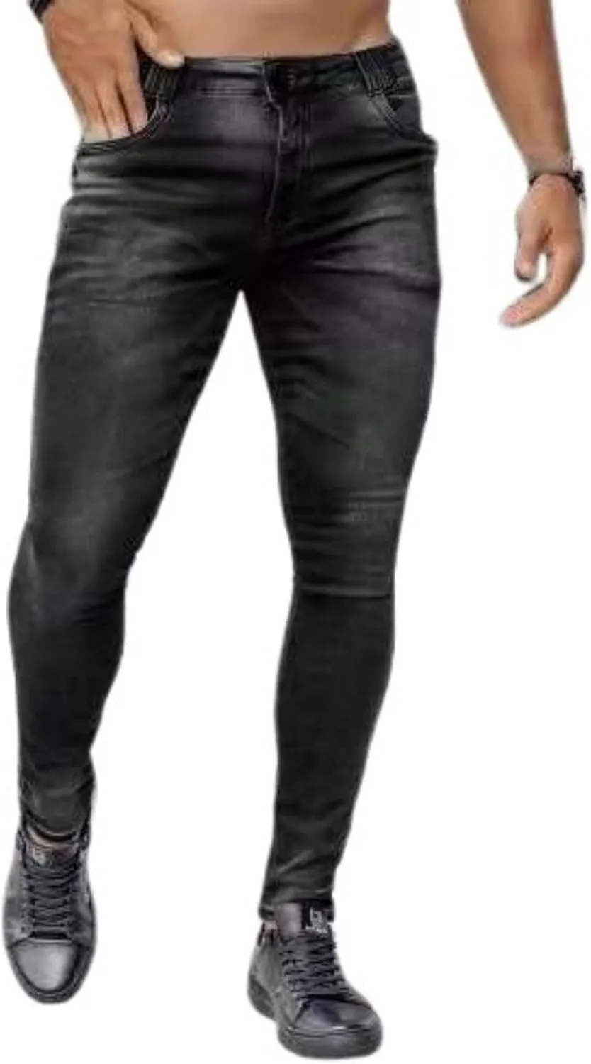 Men's Skinny Stretch Tapered Leg Jeans Slim Fit Distressed Denim Pants Mens Ripped Skinny Jeans Pants for Men