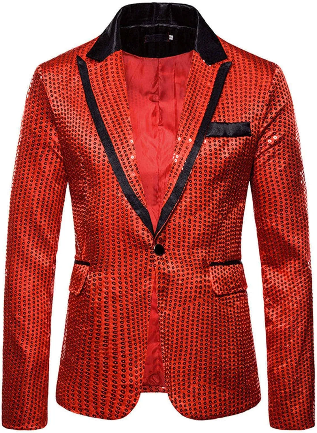 Mens Slim Fit Casual Blazer Sport Coat Sequin Party Wedding Blazer Jacket Lightweight Business Jackets Suit Jackets