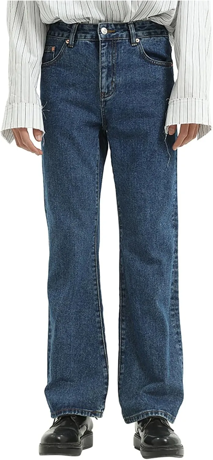 Men's Slim Fit Flared Jeans Comfort Denim Pants 60s 70s Retro Trousers Bell Bottoms Jeans for Men Mens 511 Slim