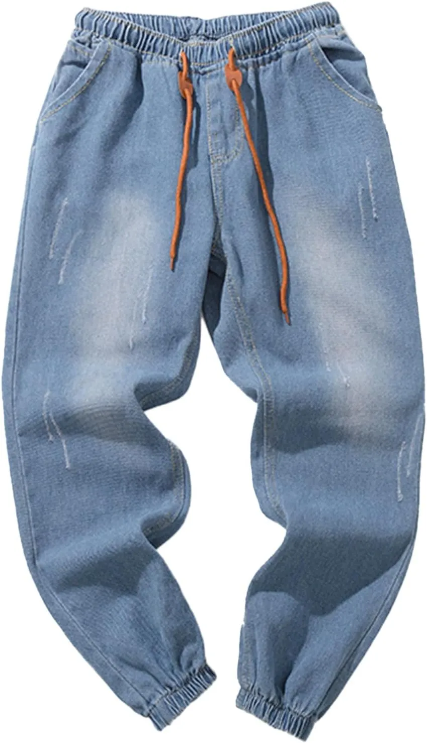 Men's Slim Fit Stretch Jeans Ripped Skinny Jeans for Men, Distressed Straight Leg Fashion Comfort Flex Waist Pants