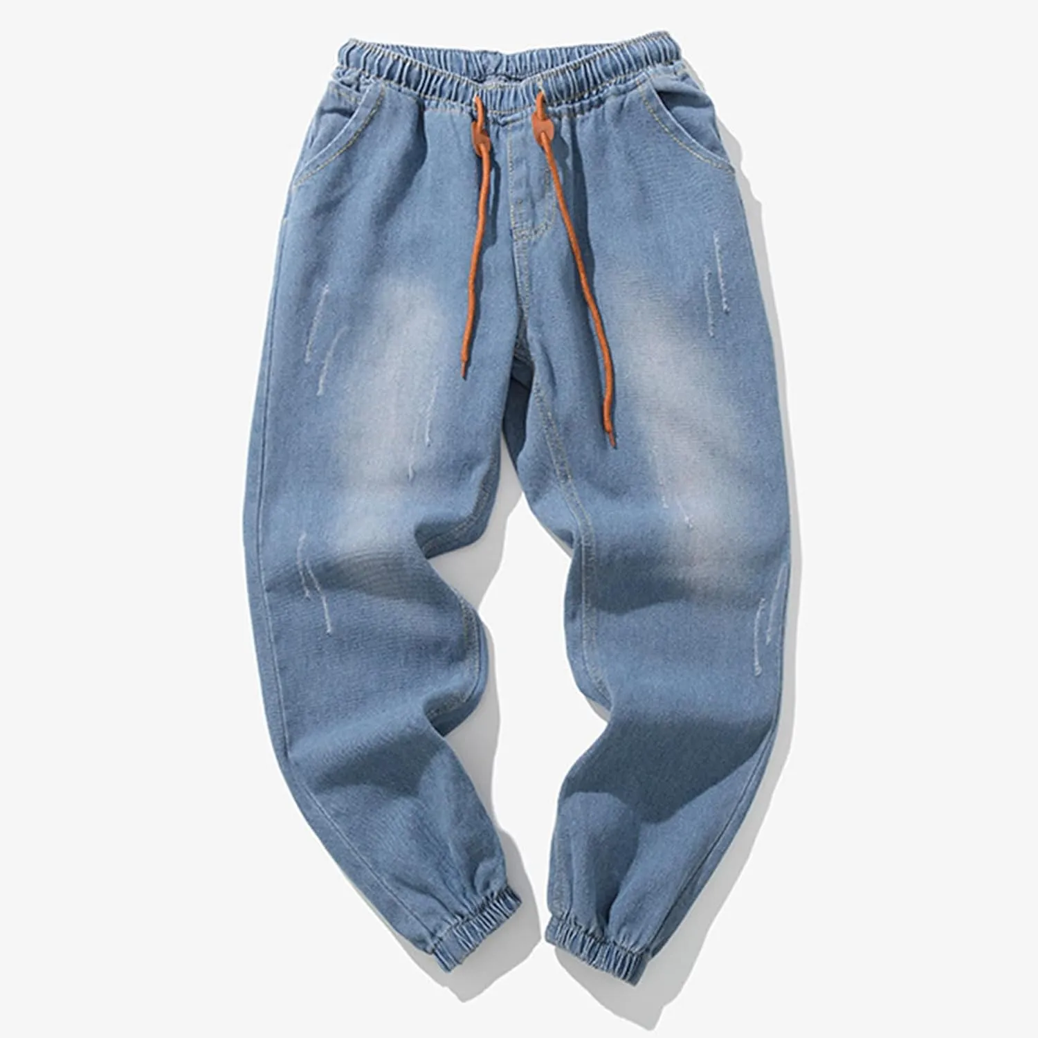 Men's Slim Fit Stretch Jeans Ripped Skinny Jeans for Men, Distressed Straight Leg Fashion Comfort Flex Waist Pants