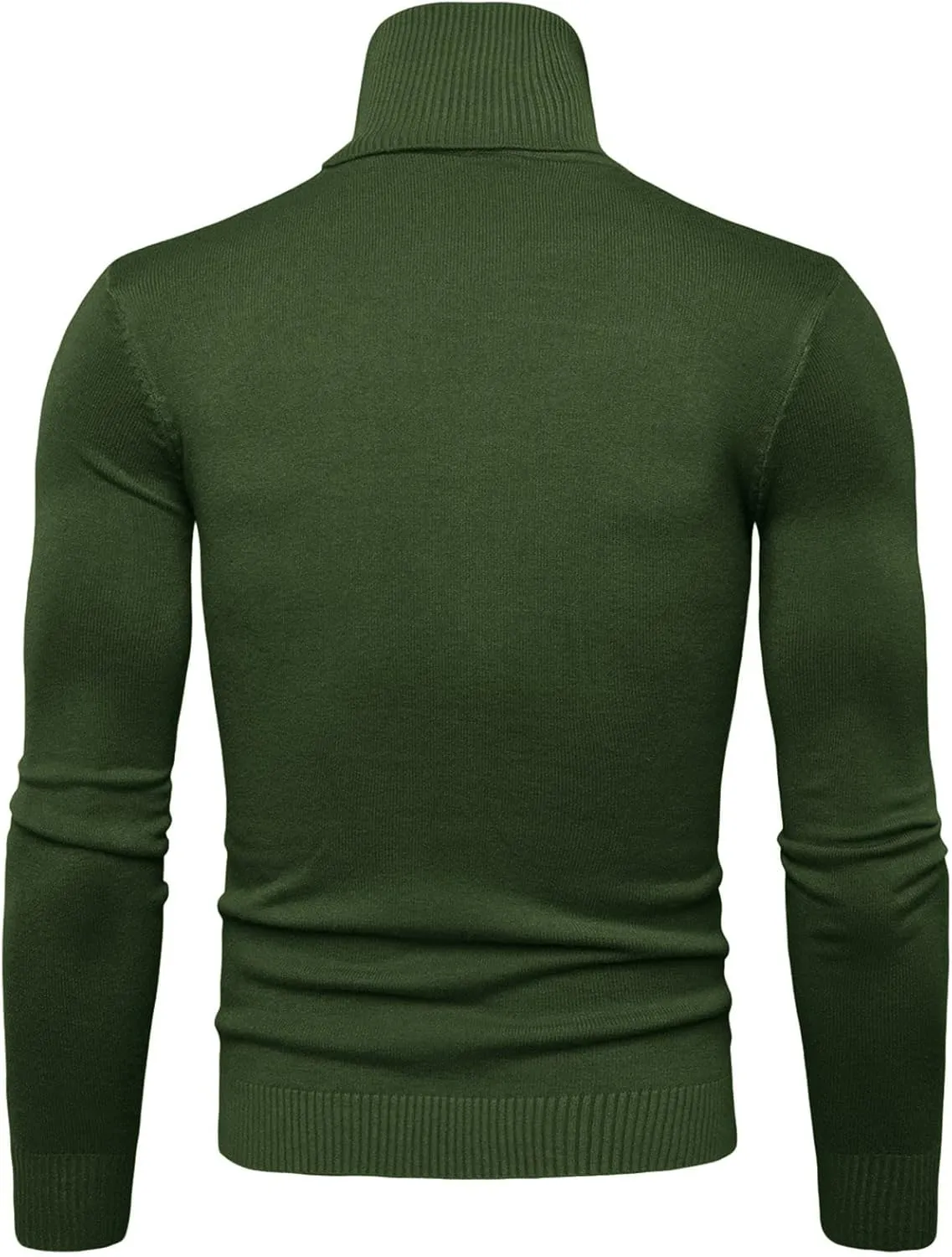 Mens Sweater Men's Solid Long Sleeve Ribbed Slim Fit Baselayer Knitted Pullover Turtleneck Sweater T-Shirts Shirts