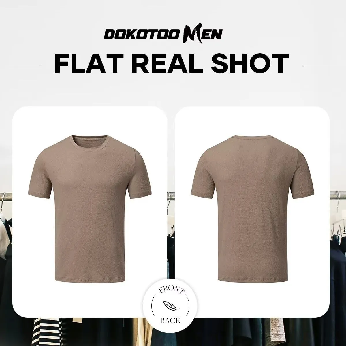 Men's T-Shirts Cotton Short Sleeve Crewneck Textured Knit Tees Shirts Summer Casual Solid Basic Tops