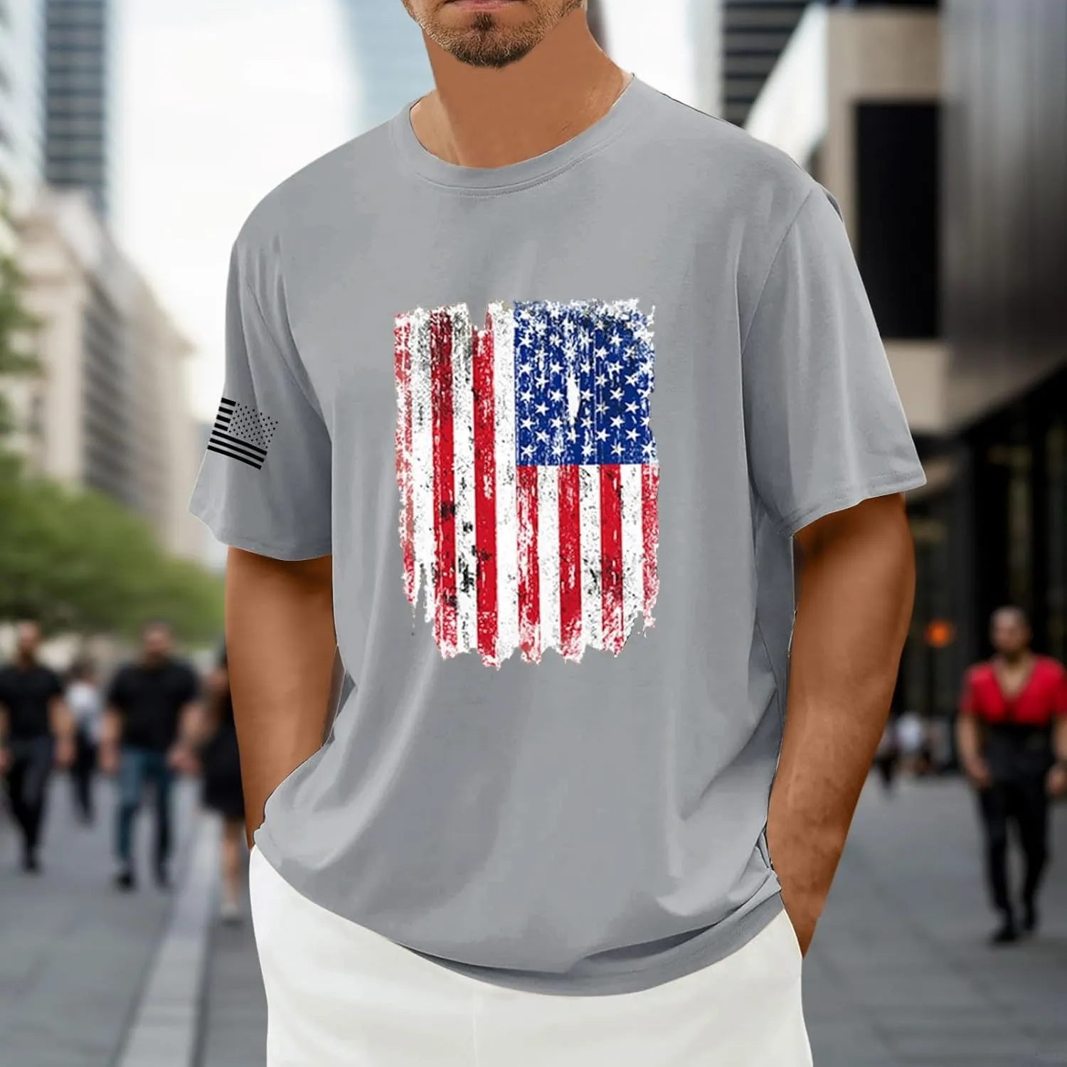 Mens T Shorts Men's Everyday Soft Crewneck T-Shirt Tee Long Shirts Athletic Large for Men Shirt Knit Tri-Blend